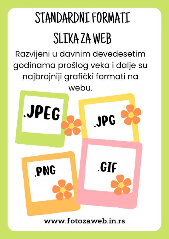 standardni formati slika za web